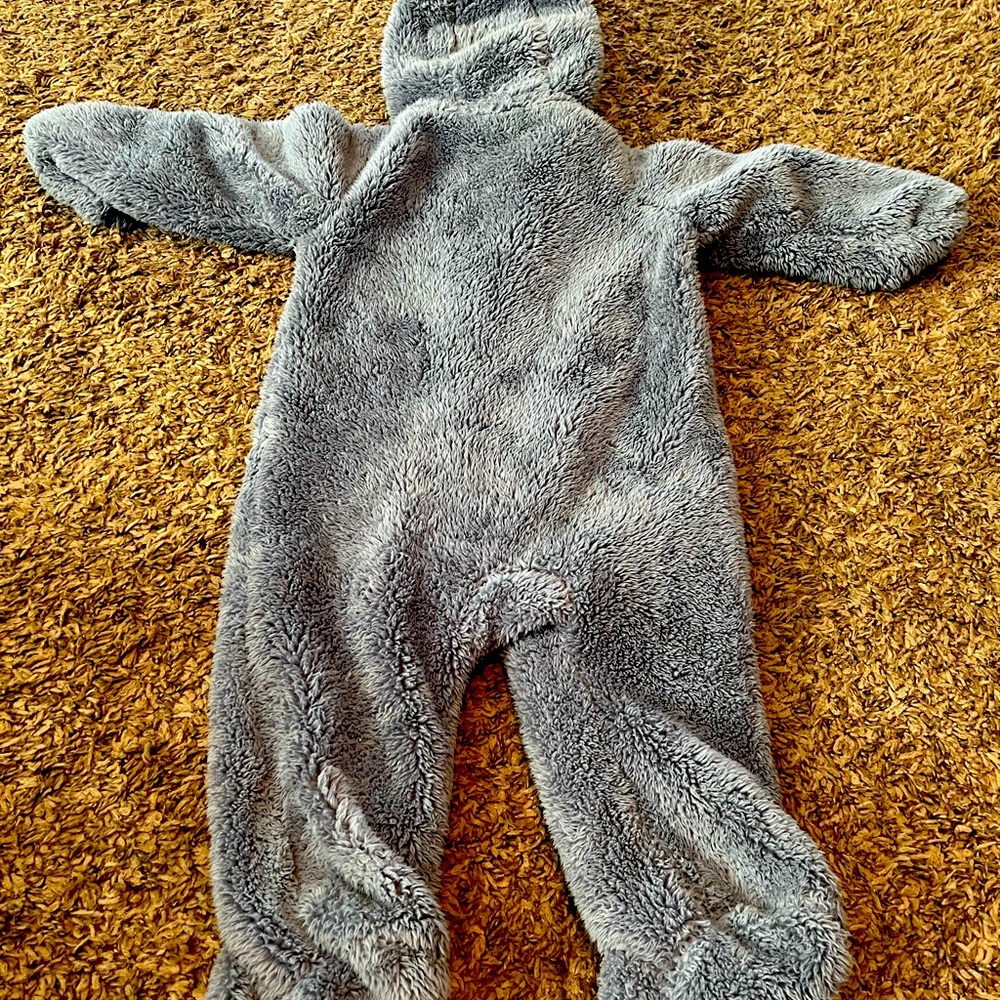 Fleece one piece suit for baby.